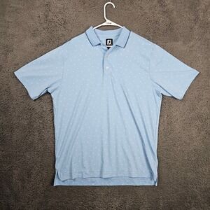 FootJoy Mens Golf Polo Shirt Blue Size Large